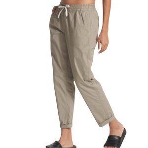 Vuori Women's "Ripstop" Tan Mid-Rise Elastic Waist/Drawstring Comfy Fit Pants